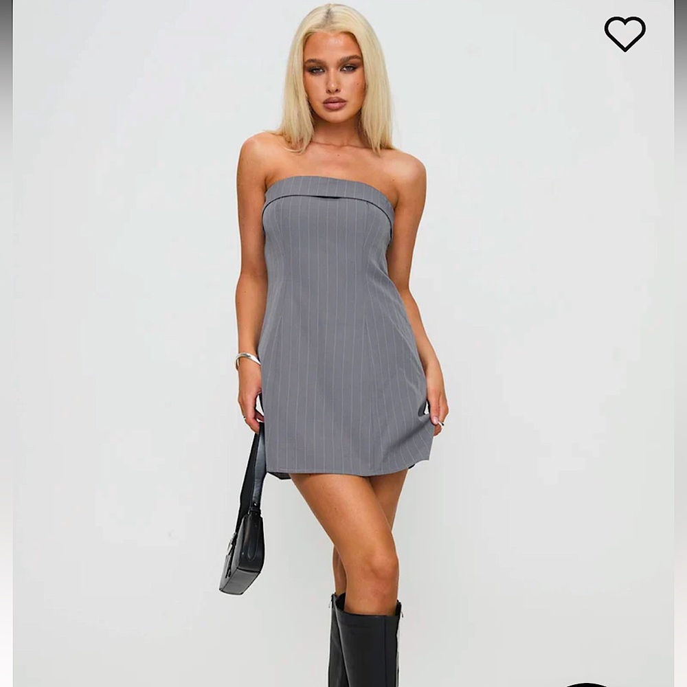 Kaladin Strapless Mini Dress Grey